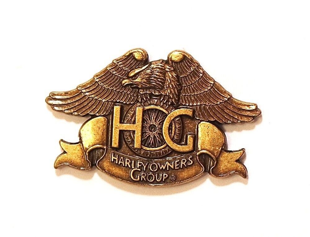 Harley Owners Group HOG Pin Gold Tone Eagle 1983 New Harley Davidson Vintage